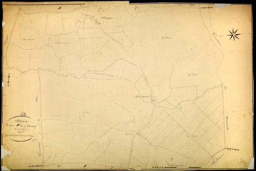 Moux-en-Morvan, cadastre ancien : plan parcellaire de la section B dite de Chevigny, feuille 2