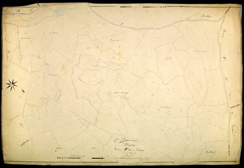 Moux-en-Morvan, cadastre ancien : plan parcellaire de la section B dite de Chevigny, feuille 5