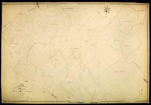 Moux-en-Morvan, cadastre ancien : plan parcellaire de la section A dite de la Fragnot, feuille 2