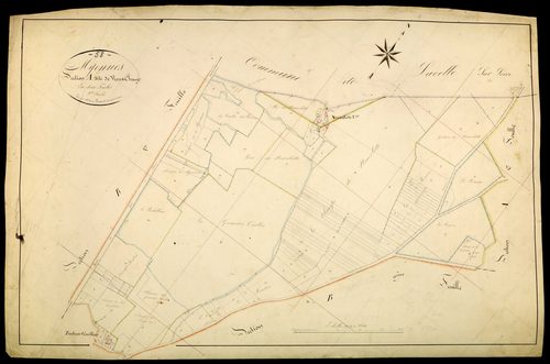 Myennes, cadastre ancien : plan parcellaire de la section A dite de Vieux Champ, feuille 2