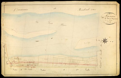 Myennes, cadastre ancien : plan parcellaire de la section B dite de Myennes, feuille 1
