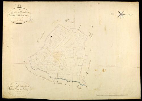 Neuffontaines, cadastre ancien : plan parcellaire de la section C dite de Chitry, feuille 3