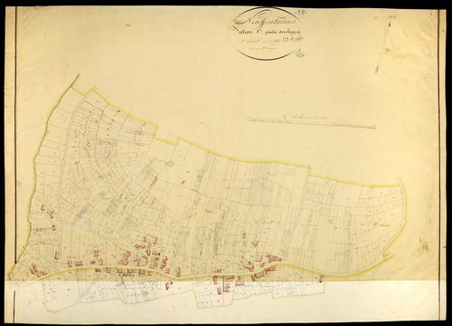 Neuffontaines, cadastre ancien : plan parcellaire de la section C dite de Chitry, feuille 2, développement 1