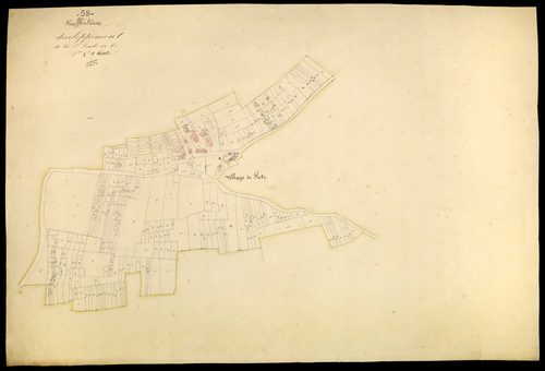 Neuffontaines, cadastre ancien : plan parcellaire de la section C dite de Chitry, feuille 1, développement