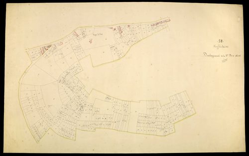 Neuffontaines, cadastre ancien : plan parcellaire de la section B dite de Vigne, développement