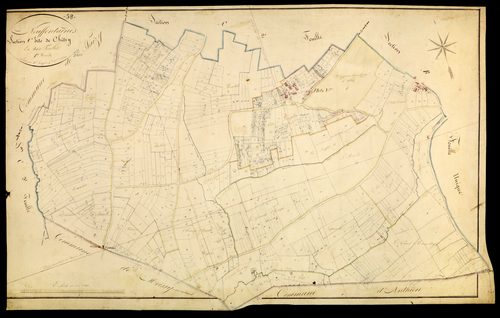 Neuffontaines, cadastre ancien : plan parcellaire de la section C dite de Chitry, feuille 1