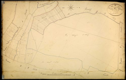 Neuilly, cadastre ancien : plan parcellaire de la section A dite d'Olcy, feuille 5
