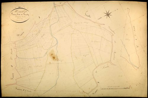Neuilly, cadastre ancien : plan parcellaire de la section B dite de Neuilly, feuille 1