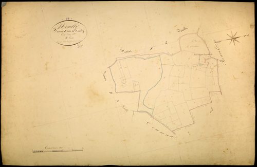 Neuilly, cadastre ancien : plan parcellaire de la section B dite de Neuilly, feuille 2