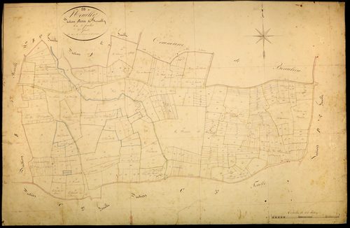 Neuilly, cadastre ancien : plan parcellaire de la section B dite de Neuilly, feuille 3