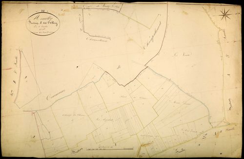 Neuilly, cadastre ancien : plan parcellaire de la section A dite d'Olcy, feuille 6