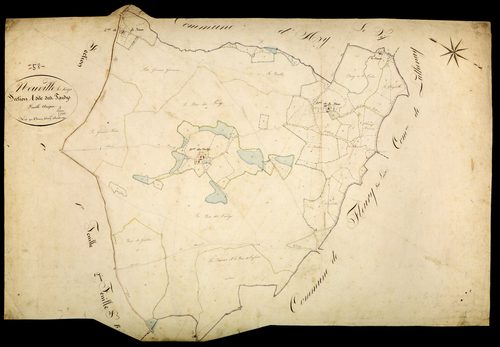 Neuville-lès-Decize, cadastre ancien : plan parcellaire de la section A dite des Tardys