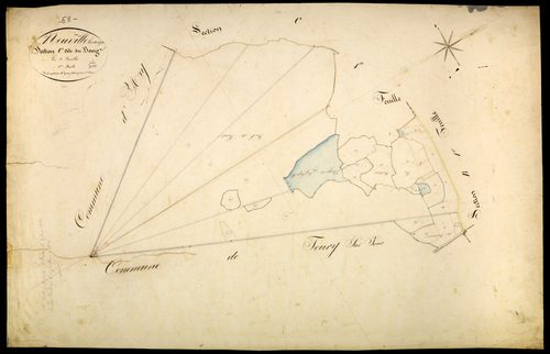 Neuville-lès-Decize, cadastre ancien : plan parcellaire de la section C dite du Bourg, feuille 2