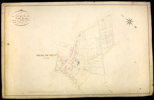 Neuvy-sur-Loire, cadastre ancien : plan parcellaire de la section A dite des Grands Champs, feuille 2, développement