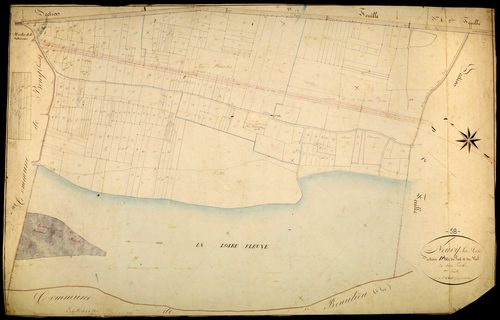 Neuvy-sur-Loire, cadastre ancien : plan parcellaire de la section D dite du Port du Val, feuille 2