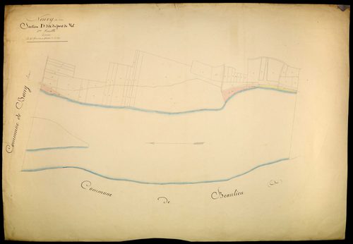 Neuvy-sur-Loire, cadastre ancien : plan parcellaire de la section D dite du Port du Val, feuille 2, annexe