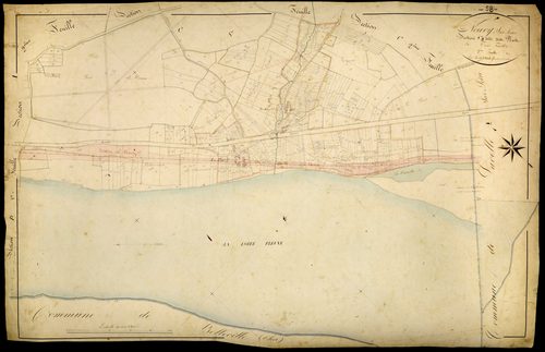 Neuvy-sur-Loire, cadastre ancien : plan parcellaire de la section C dite des Pelus, feuille 3