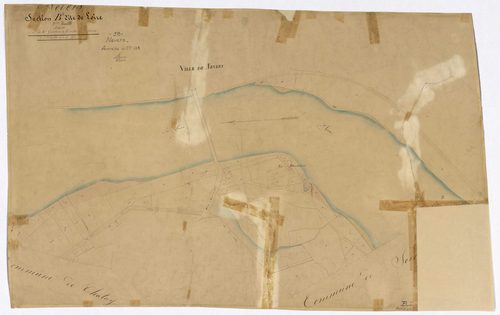 Nevers, cadastre ancien : plan parcellaire de la section B dite de Loire, feuille 2, annexe