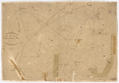 Nevers, cadastre ancien : plan parcellaire de la section A dite du Parc, feuille 1