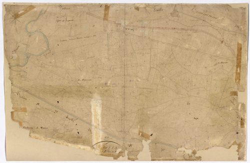Nevers, cadastre ancien : plan parcellaire de la section E dite de Mouësse, feuille 2