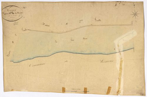Nevers, cadastre ancien : plan parcellaire de la section E dite de Mouësse, feuille 3