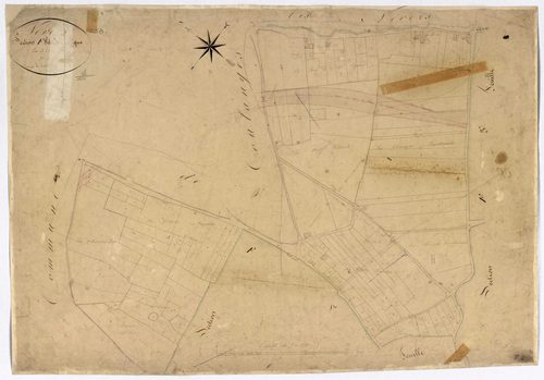 Nevers, cadastre ancien : plan parcellaire de la section F dite de la Pique, feuille 2