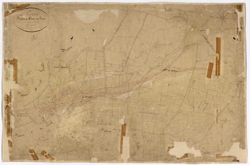 Nevers, cadastre ancien : plan parcellaire de la section A dite du Parc, feuille 2
