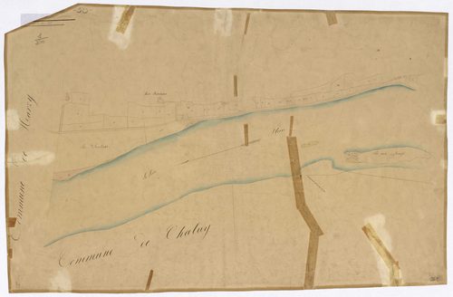 Nevers, cadastre ancien : plan parcellaire de la section B dite de Loire, feuille 1, annexe