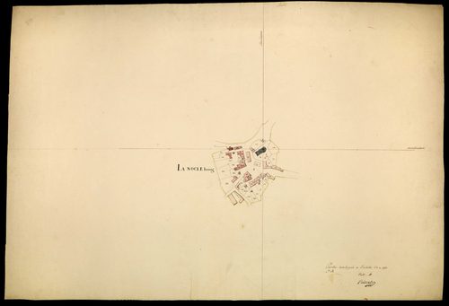 La Nocle-Maulaix, cadastre ancien : plan parcellaire de la section A dite de la Nocle, feuille 1, développement