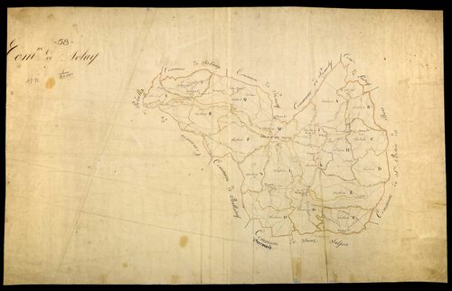 Nolay, cadastre ancien : tableau d'assemblage