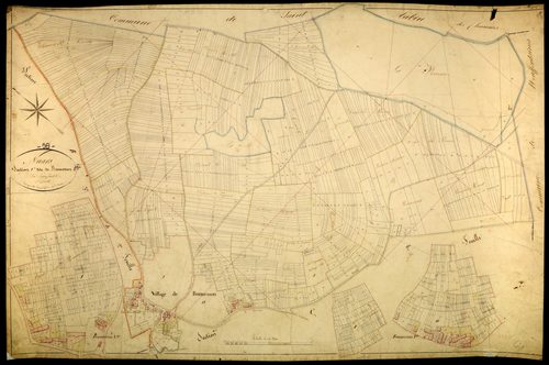 Nuars, cadastre ancien : plan parcellaire de la section C dite de Bonneçon, feuille 1