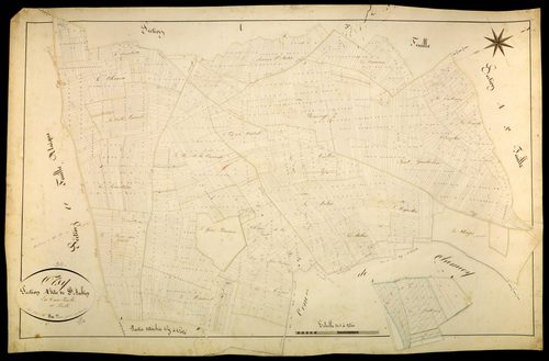 Oisy, cadastre ancien : plan parcellaire de la section A dite de Saint-Aubin, feuille 2