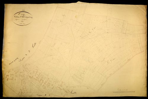 Oisy, cadastre ancien : plan parcellaire de la section C dite du Grand Oisy, développement