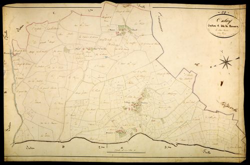 Onlay, cadastre ancien : plan parcellaire de la section C dite de Dennecy, feuille 2
