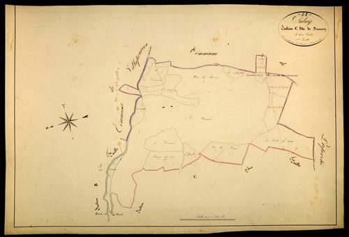 Onlay, cadastre ancien : plan parcellaire de la section C dite de Dennecy, feuille 1