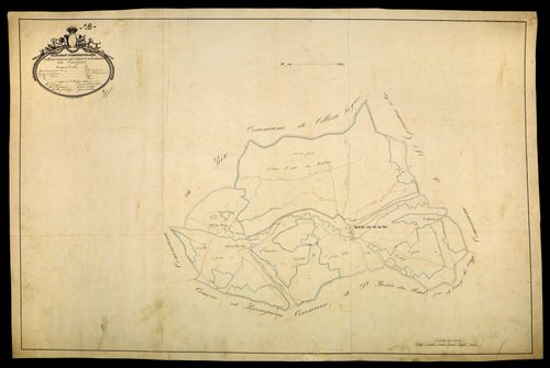 Ouagne, cadastre ancien : tableau d'assemblage