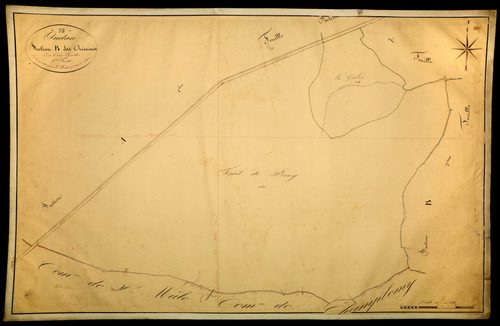 Oudan, cadastre ancien : plan parcellaire de la section B dite des Crisenons, feuille 3