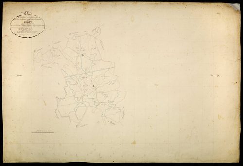 Ougny, cadastre ancien : tableau d'assemblage
