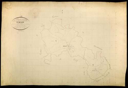 Oulon, cadastre ancien : tableau d'assemblage