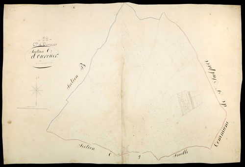 Ourouër, cadastre ancien : plan parcellaire de la section C dite de [Cognan], feuille 1
