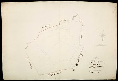 Ourouër, cadastre ancien : plan parcellaire de la section C dite de [Cognan], feuille 3