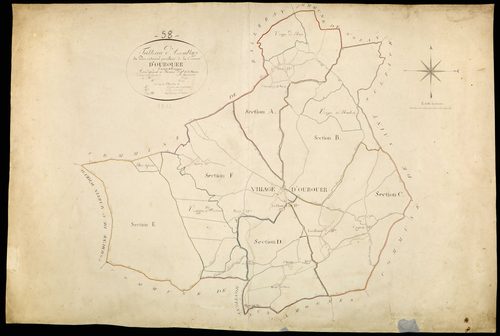 Ourouër, cadastre ancien : tableau d'assemblage