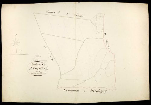 Ourouër, cadastre ancien : plan parcellaire de la section F dite d' [Apiry], feuille 3