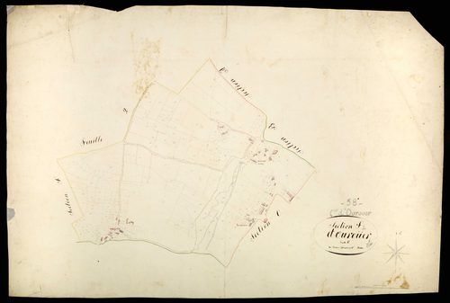 Ourouër, cadastre ancien : plan parcellaire de la section F dite d' [Apiry], feuille 4