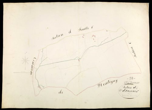 Ourouër, cadastre ancien : plan parcellaire de la section D dite des [Carjots], feuille 2