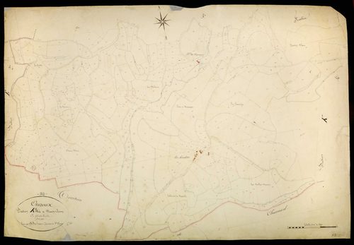 Ouroux-en-Morvan, cadastre ancien : plan parcellaire de la section K dite de Montpensy, feuille 3