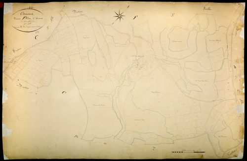 Ouroux-en-Morvan, cadastre ancien : plan parcellaire de la section F dite d'Ouroux, feuille 2