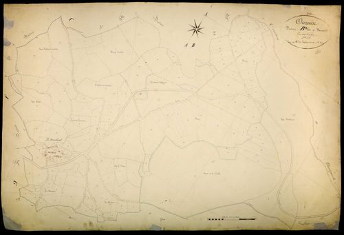 Ouroux-en-Morvan, cadastre ancien : plan parcellaire de la section B dite de Savault, feuille 3