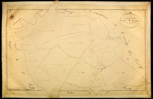 Parigny-la-Rose, cadastre ancien : plan parcellaire de la section A, feuille 1