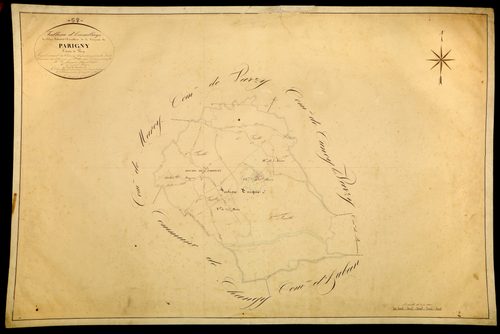 Parigny-la-Rose, cadastre ancien : tableau d'assemblage